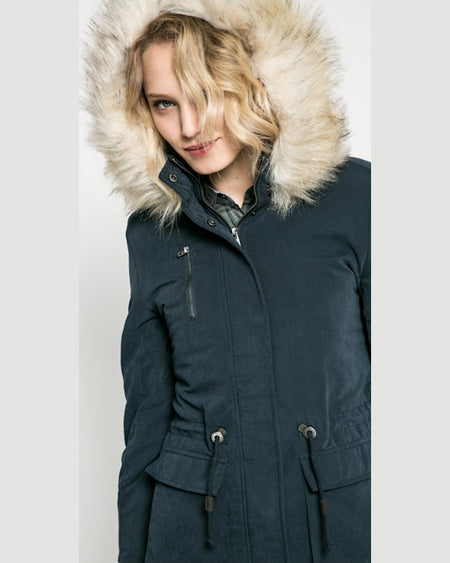 Parka Only hanorac bleumarin