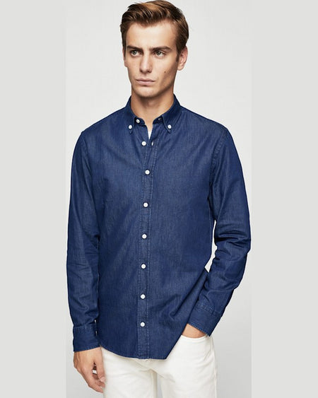 Camasa Mango chambre albastru