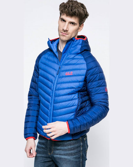 Geaca Jack Wolfskin de puf zenon storm albastru