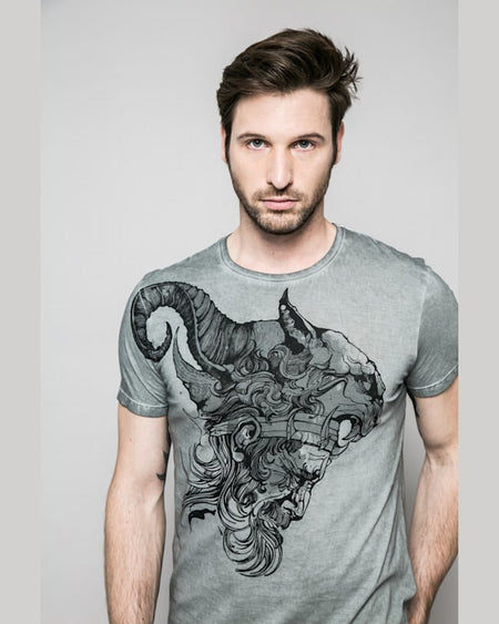 Tricou Medicine invincible warriors gri