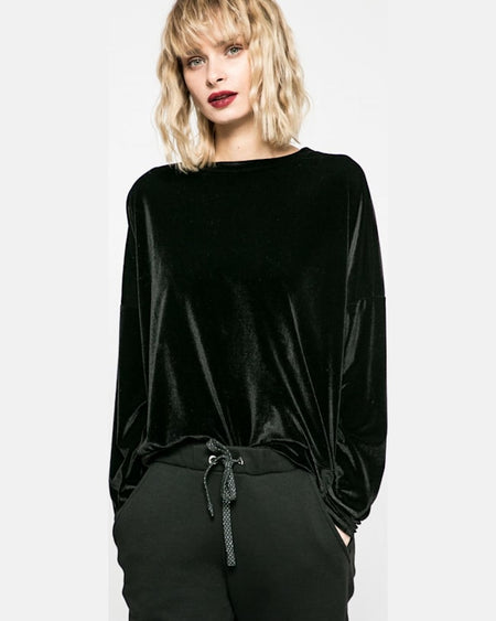 Bluza Only very velvet negru