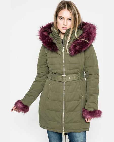 Parka Guess hanorac verde