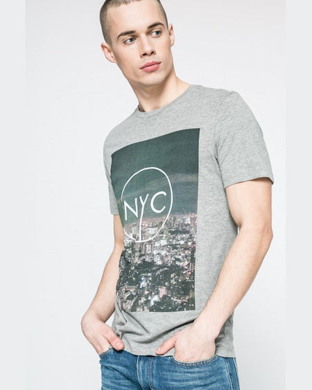 Tricou Jack and Jones gri deschis