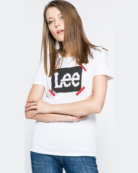 Top Lee tee alb