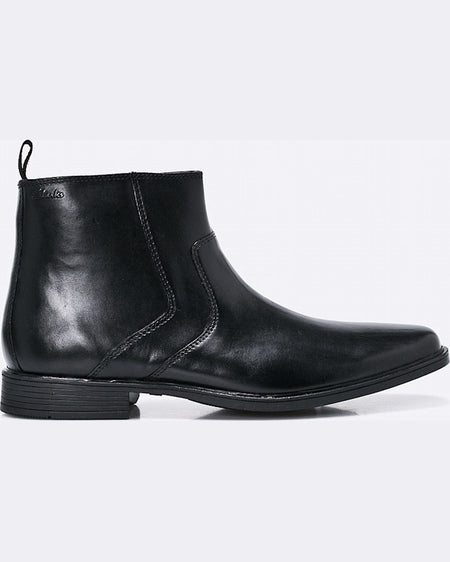 Pantofi Clarks tilden zip negru