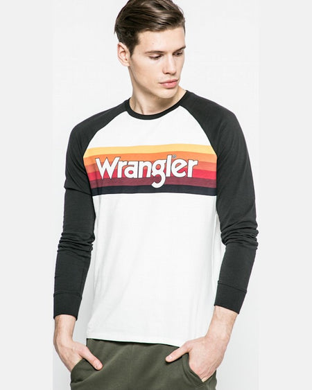 Longsleeve Wrangler alb