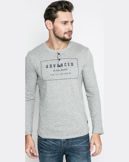 Longsleeve Tom Tailor henley gri