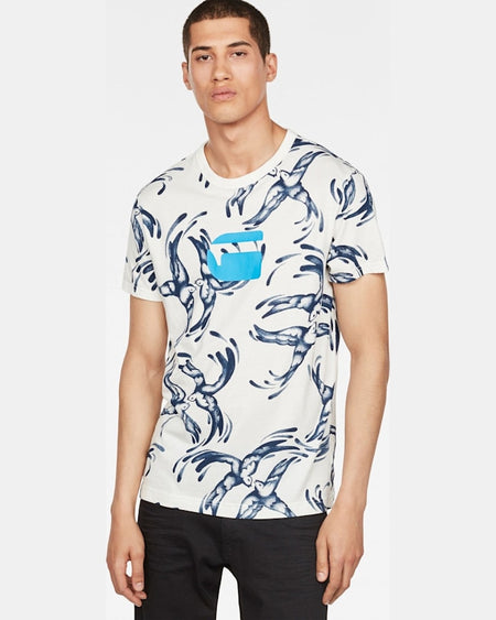 Tricou G-Star Raw chinese willow albastru