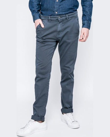 Pantaloni Tom Tailor albastru metalic