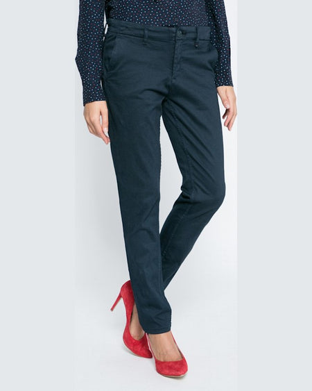 Pantaloni Tommy Hilfiger basic chino bleumarin