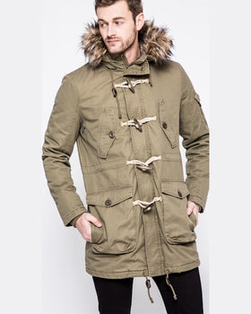 Parka Review hanorac măsliniu