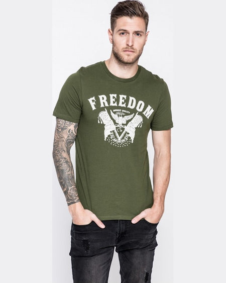 Tricou Jack and Jones verde închis