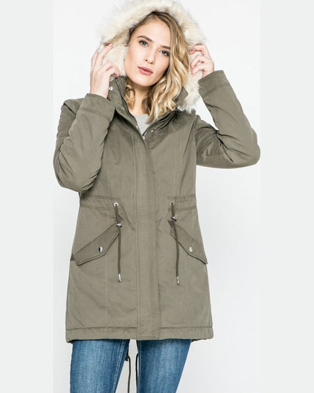 Parka Tally Weijl hanorac scopetimme verde închis