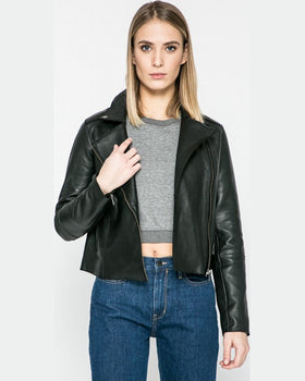 Geaca Pepe Jeans de piele liana negru