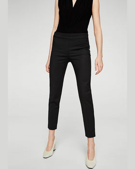 Pantaloni Mango avanti negru