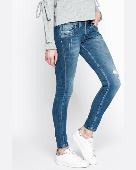 Jeansi Pepe Jeans ripple albastru