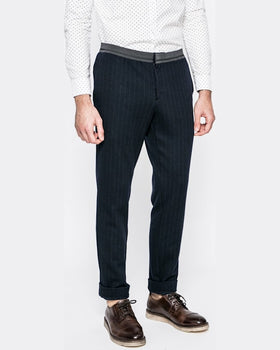 Pantaloni Trussardi bleumarin