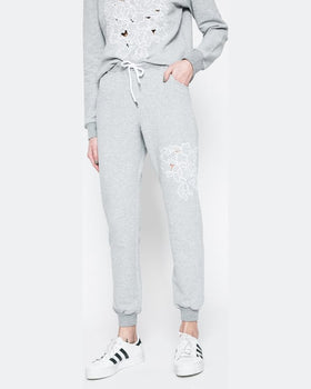 Pantaloni Answear blossom mood gri