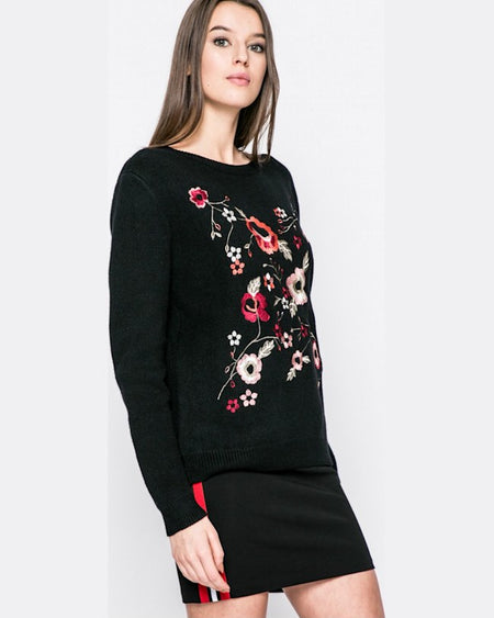 Pulover Answear blossom mood negru