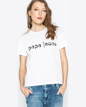 Top Pepe Jeans catalina alb