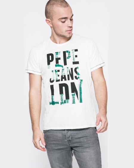 Tricou Pepe Jeans willem alb