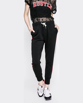 Pantaloni Answear sporty fusion negru