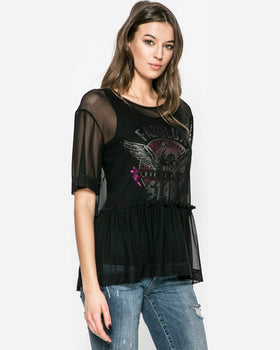 Top Guess fabulux negru