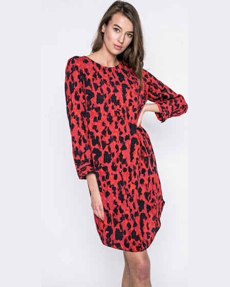 Rochie Vero Moda savannah roșu