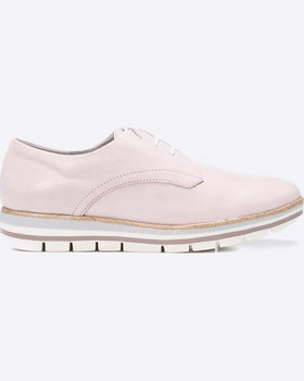 Pantofi Marco Tozzi pantof de piele roz trandafiriu