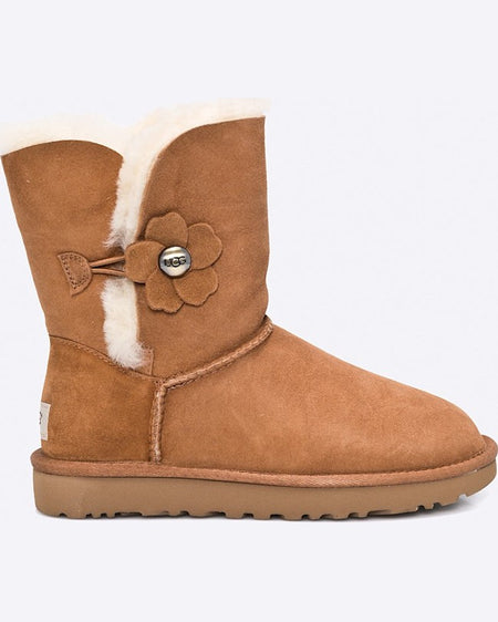 Botine UGG bailey button poppy maro