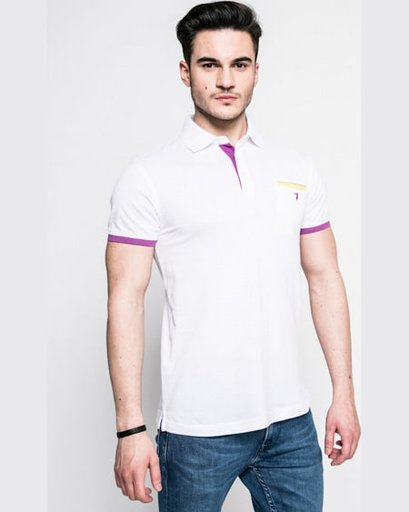 Tricou Trussardi polo alb