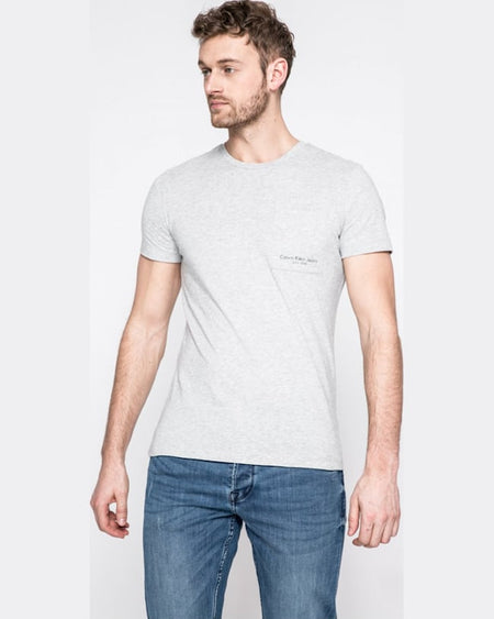 Tricou Calvin Klein gri deschis