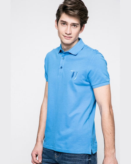 Tricou Trussardi polo albastru