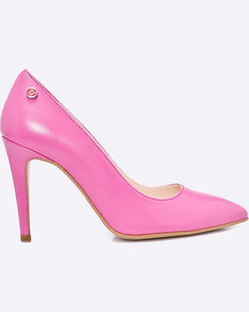 Pantofi Trussardi cu toc decollete roz pastelat