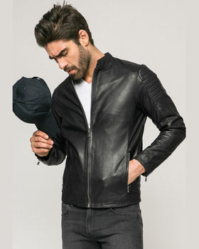 Geaca Jack and Jones de piele davin negru