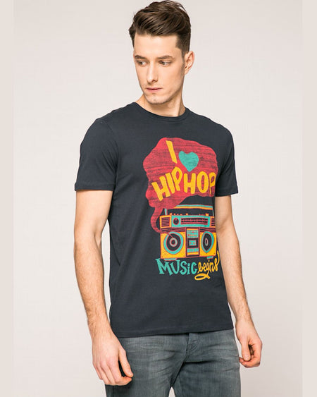 Tricou Jack and Jones Negru Hip-Hop