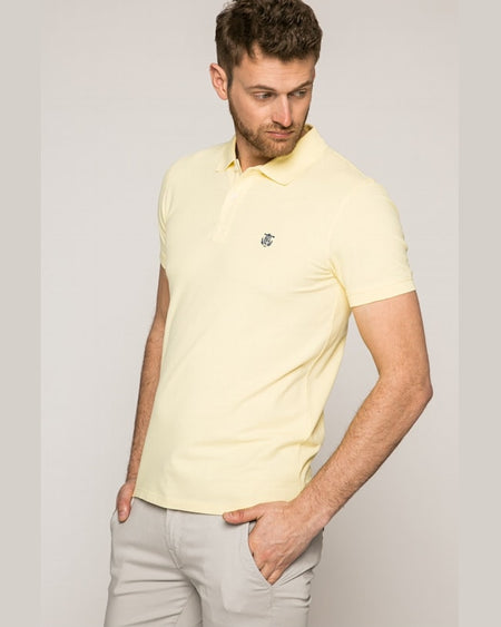 Tricou Selected polo galben deschis