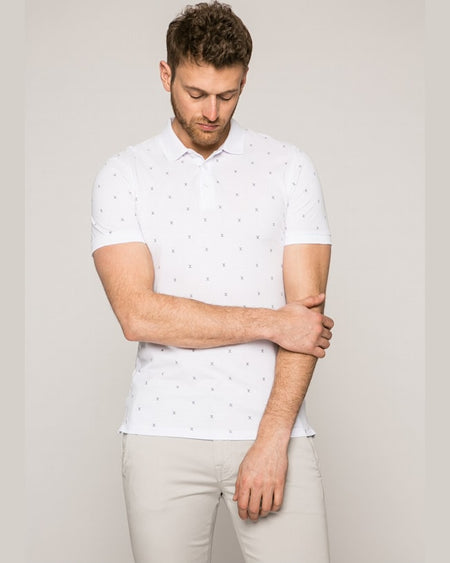 Tricou Jack and Jones polo alb