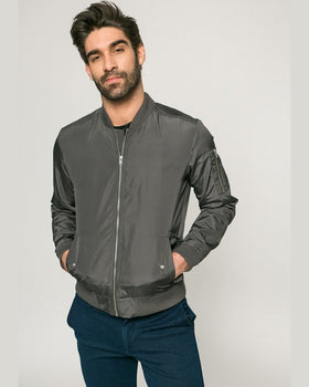 Geaca Jack and Jones bomber negru cărbune