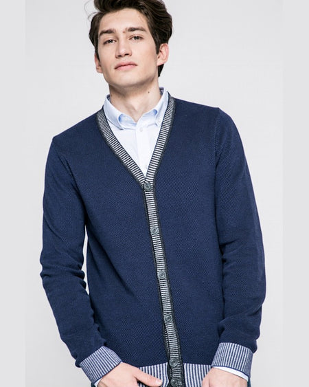 Cardigan Trussardi pulover bleumarin