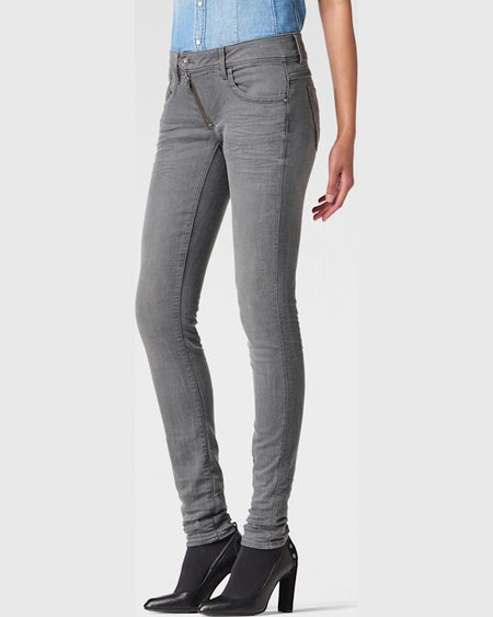 Jeansi G-Star Raw lynn zip mid skinny gri