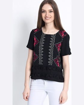 Top Vero Moda dolly lin negru