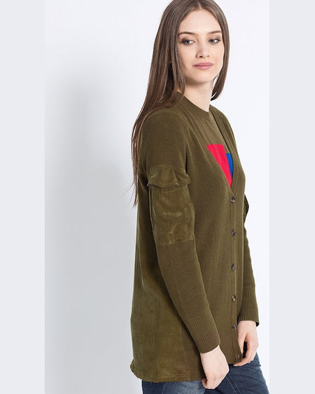 Cardigan Diesel cupris verde