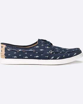 Mocasini Toms printed canvas mens culver lac bleumarin