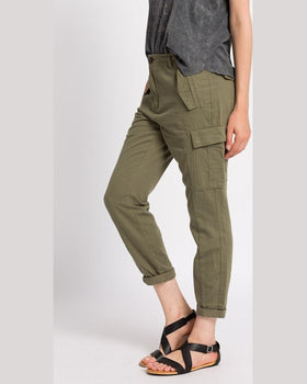 Pantaloni Review cropped worker verde