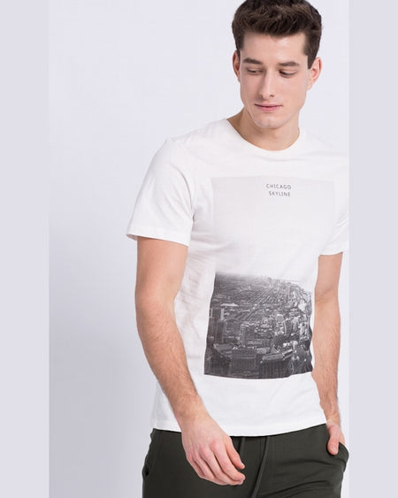 Tricou Jack and Jones crem