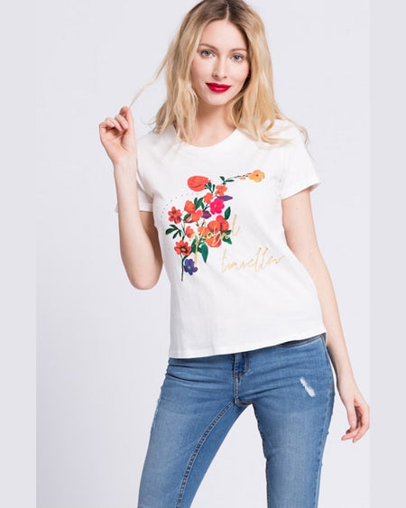 Top Desigual marina alb