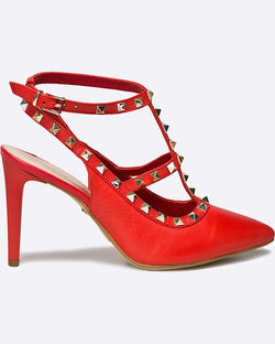 Pantofi Carinii cu toc roșu