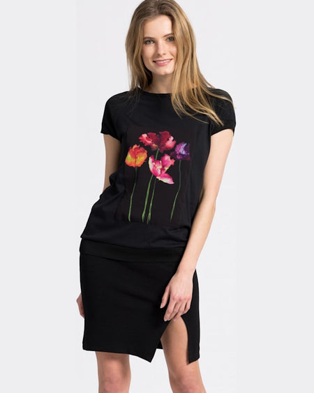 Top Desigual mares negru