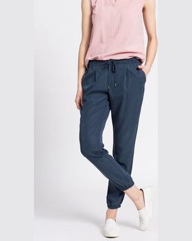 Pantaloni Tommy Hilfiger bleumarin